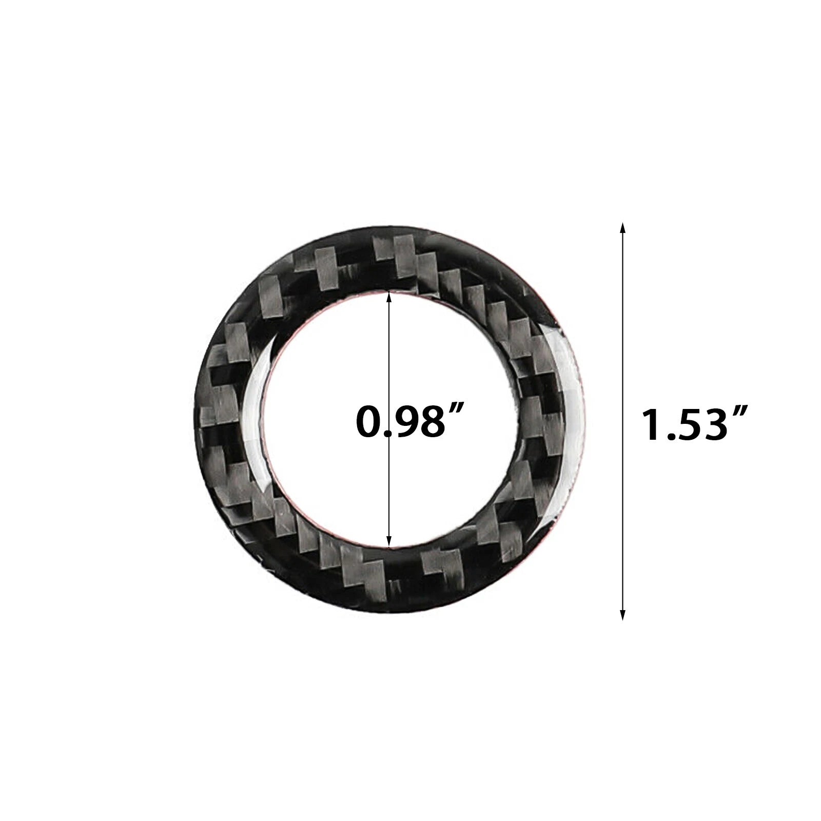 Real Carbon Fiber Engine Start Stop Push Button Ring Trim for Infiniti Q50 (2014-2019)