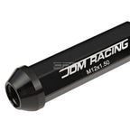 20x Open End M12x1.5 90mm Tall Black Aluminum Lug Nuts + Adapter