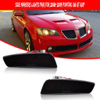 2X Smoke LED Front Bumper Side Marker Lights for Pontiac G8 (2008–2009)
