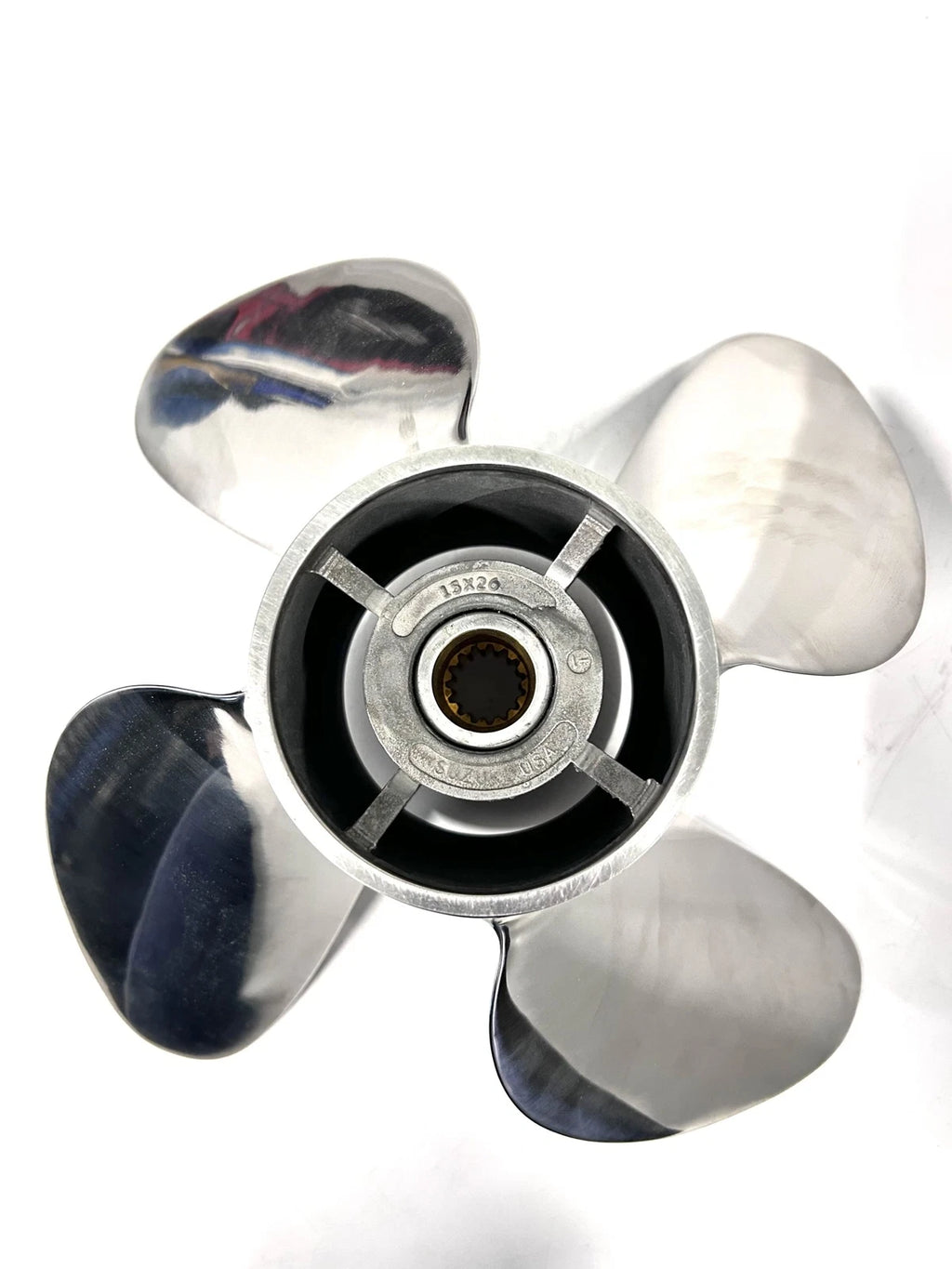 Set of 4 Stainless Steel Propellers for Suzuki (990C0-0084L-26P)