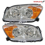 Set of 2 Chrome Headlights for Toyota RAV4 (2009–2012)