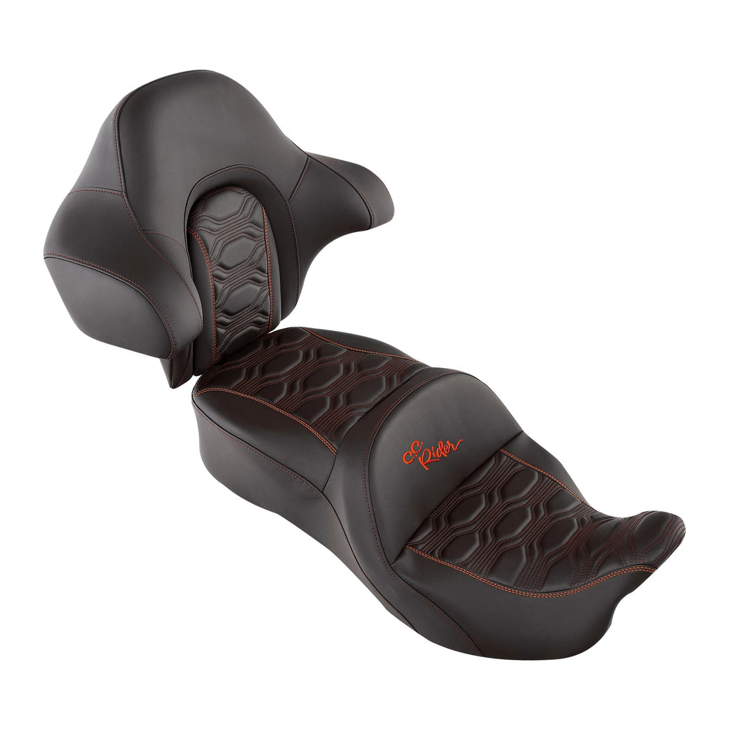 Driver Passenger Seat Backrest for Harley Electra Touring (2014–2023) 22 Brown