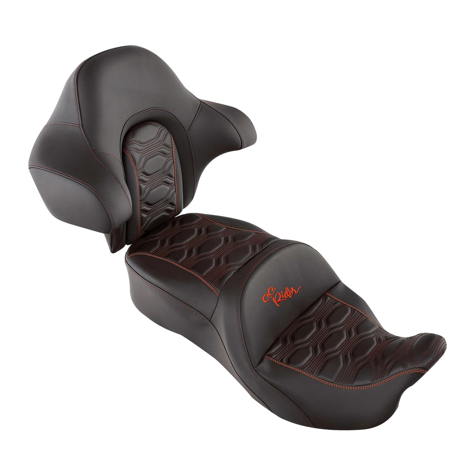 Driver Passenger Seat Backrest for Harley Electra Touring (2014–2023) 22 Brown