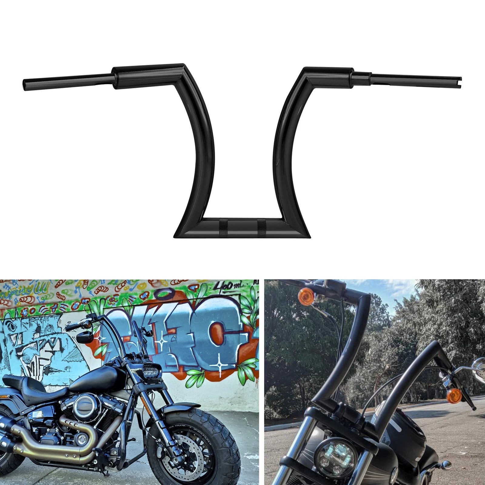 18" Rise 2" Ape Hanger Handlebar & Riser for Harley Sportster XL (2004–2023)