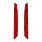 2X Carbon Red Door Sill Scuff Guard Plate Trim for Alfa Romeo Giulia (2015–2019)