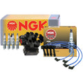 NGK DIS Ignition Coil Wires & 4 G-Power Platinum Spark Plugs for Ford Probe (1993–1997)