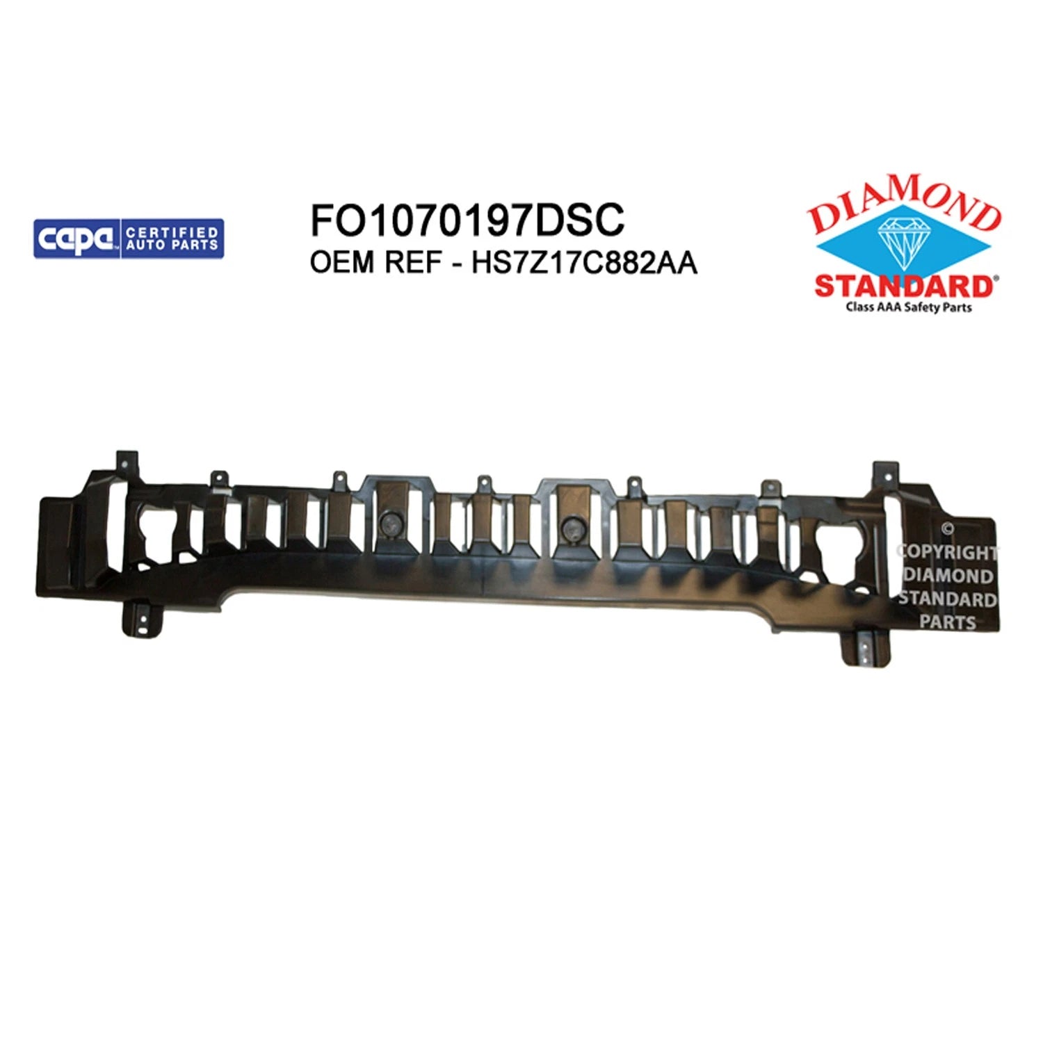 Replacement Polypropylene Front Bumper Impact Absorber for Jeep Wrangler (2018–2023)