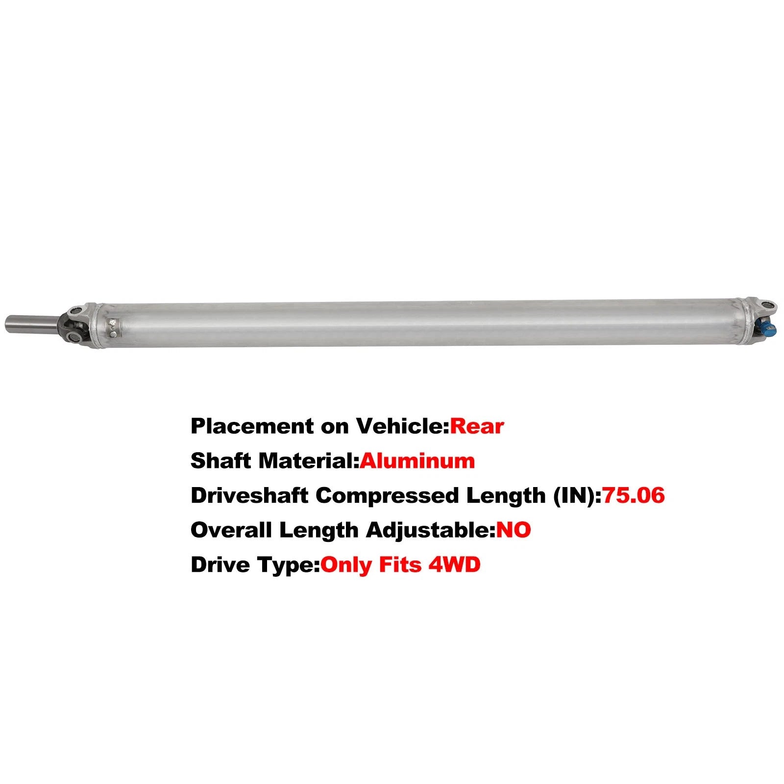 4WD Rear Driveshaft for Chevrolet Silverado 1500 (1999–2005) 936-121, 15751438