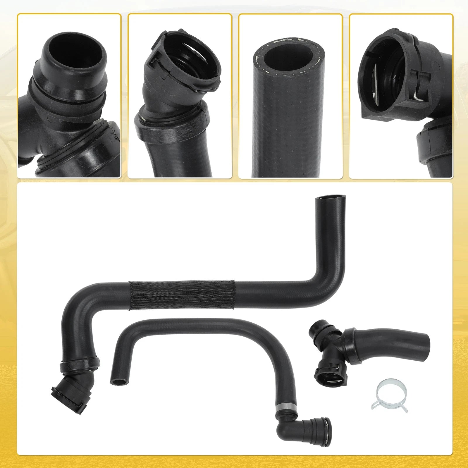 3Pcs Upper Lower Radiator Coolant Hose Assembly for Ford F150 (2011–2020)