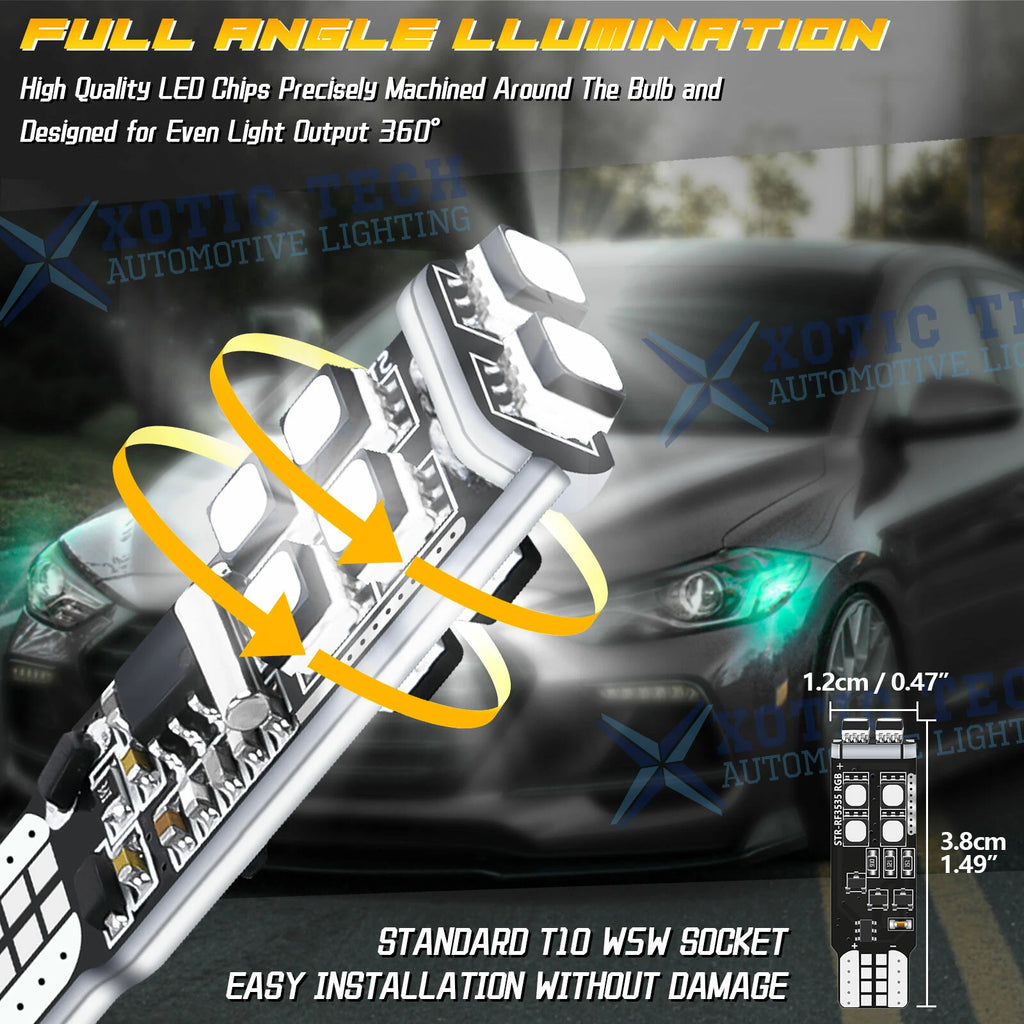 LED Bulbs with RF Remote for Honda Toyota Nissan Parking Light (2009-2016)
