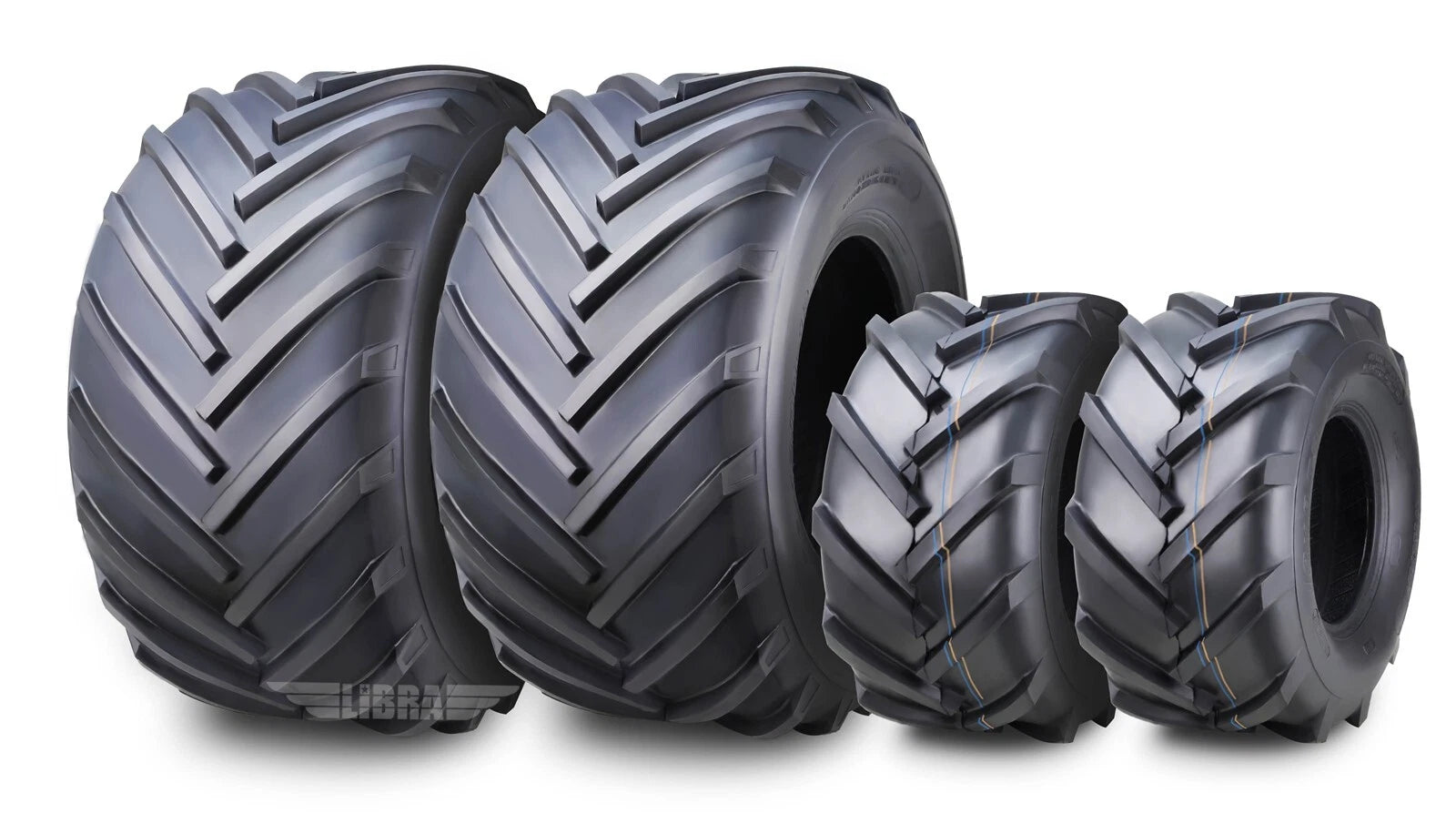 Set of 2 Lug Tires 18X8.5-8 & 26X12-12 for Lawn Mower Tractor (4 Ply)