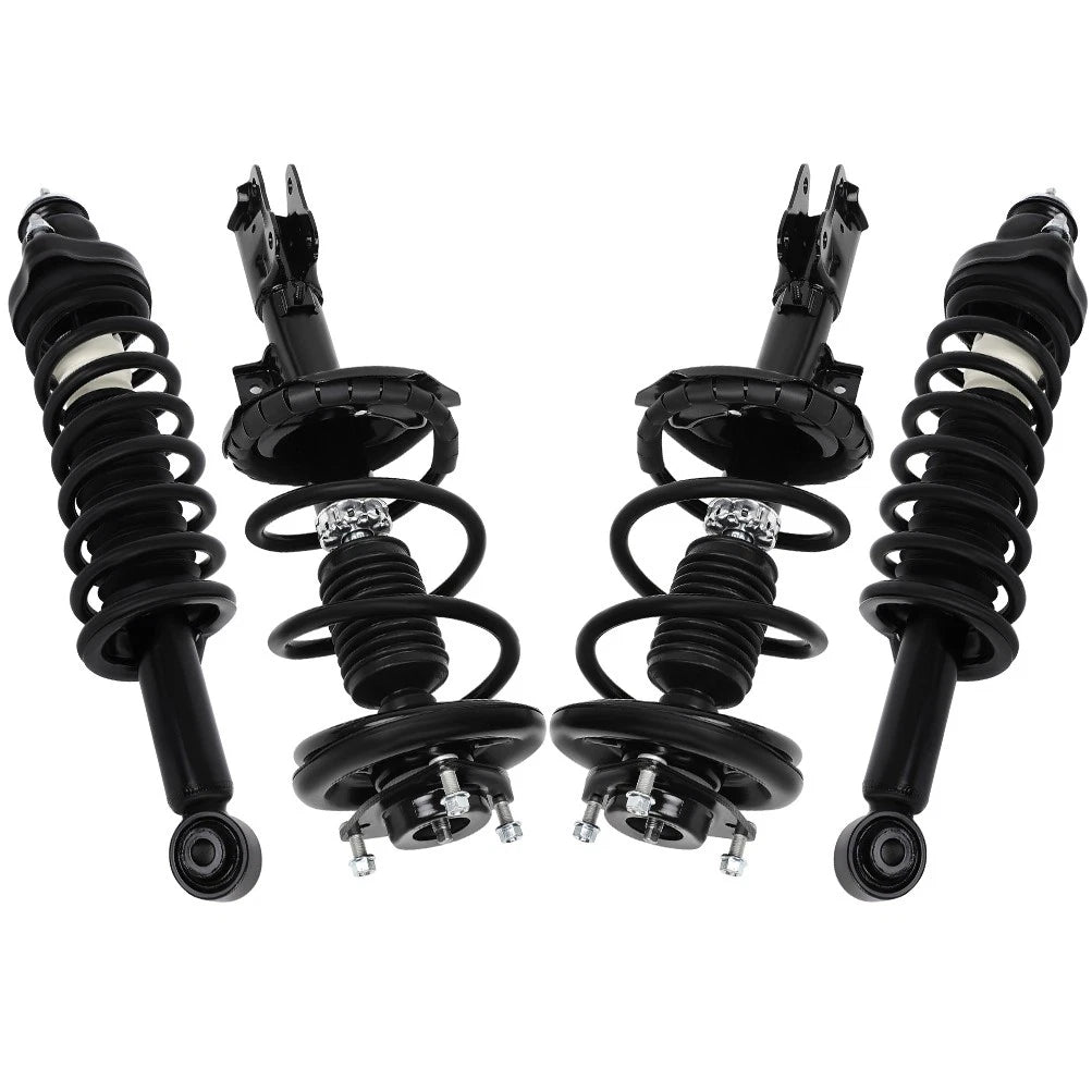 Set of 4 Complete Struts with Coil Springs for Mitsubishi Lancer (2008–2010)
