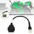 OBD2 6 Pin Diagnostic Plug Adapter for Kawasaki Motorcycle Scooter ATV (N/A)