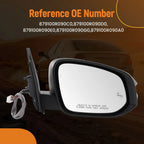 Right Power Heated Mirror for Toyota RAV4 (2013–2014) Signal White 879100R090