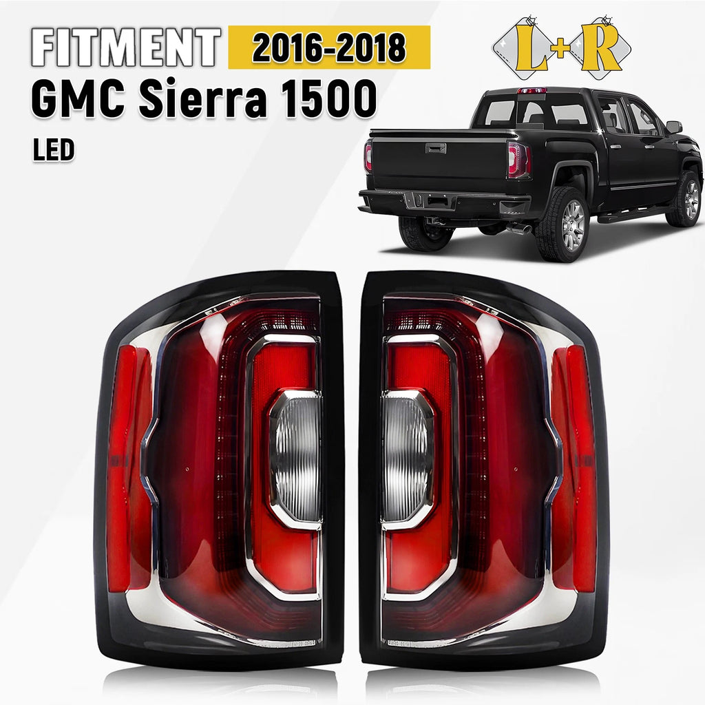 LED Tail Light Brake Pair for GMC Sierra 1500 (2016–2018)