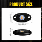 8X Amber Rock LED Underglow Lights for ATV UTV SUV Truck
