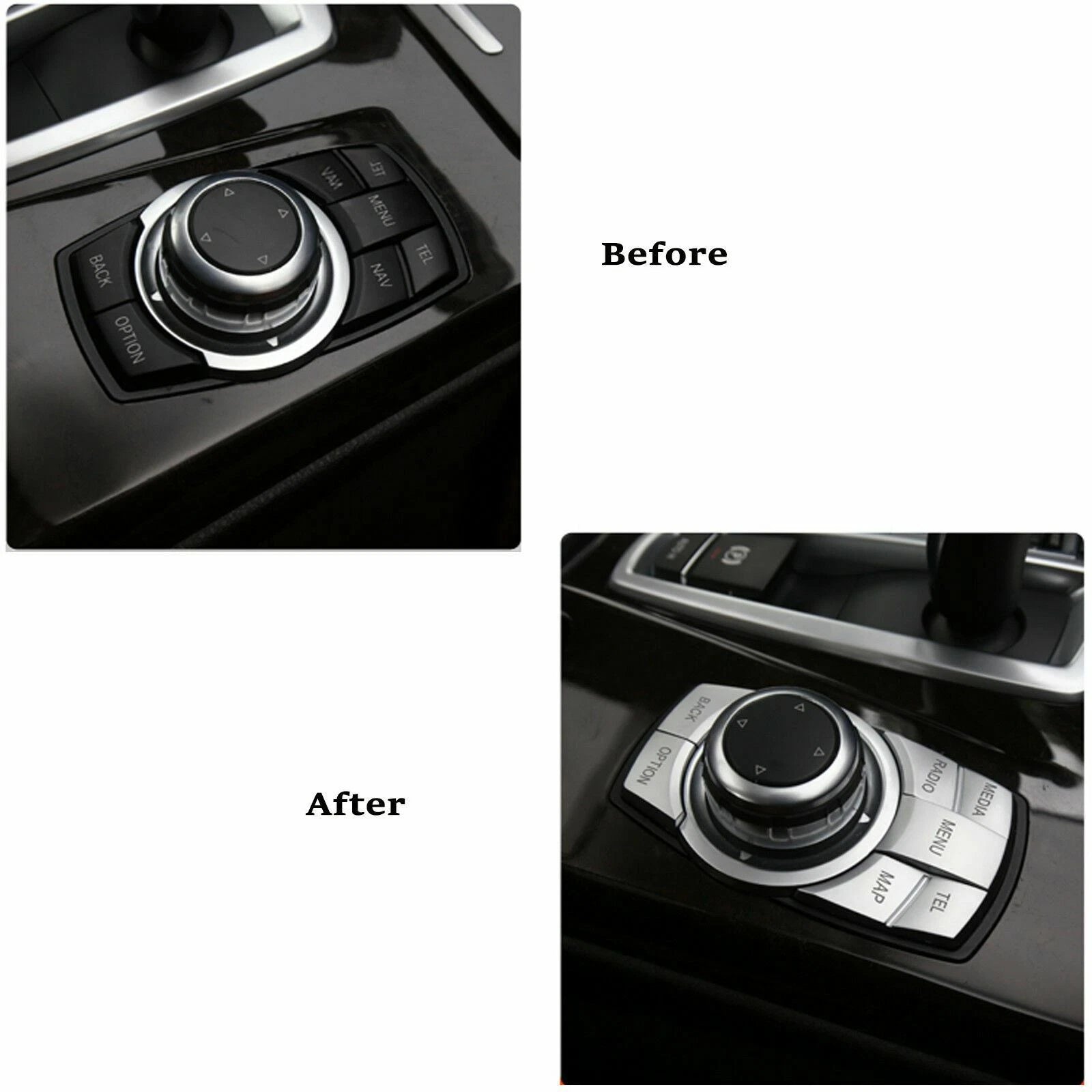 I Drive Multi-Media Button Cover Trim for BMW 2-6 Series (2014-2023)