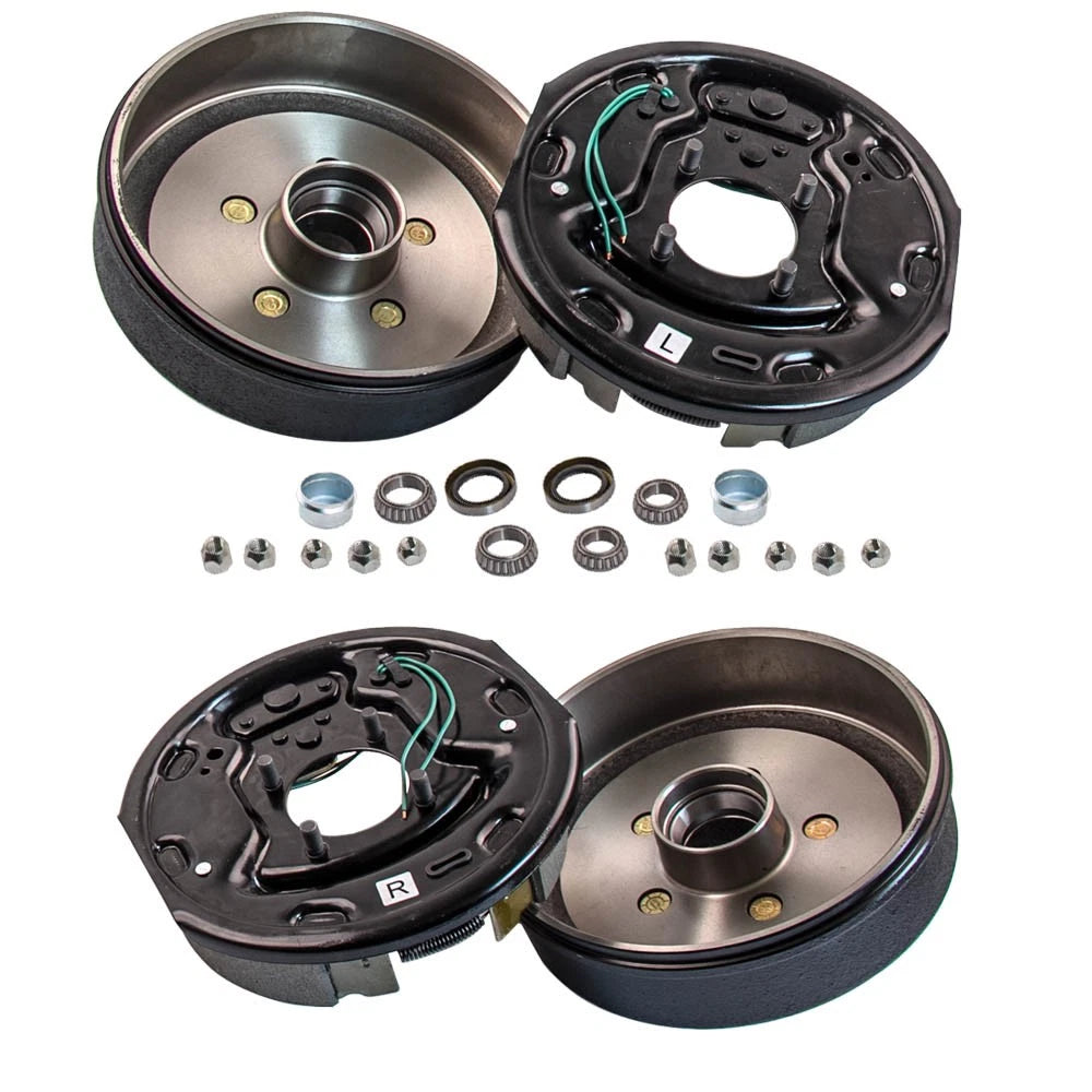 2 Pair Electric Brake Hub Drum Kit for Trailer (3500 lbs, 10 x 2 1/4")