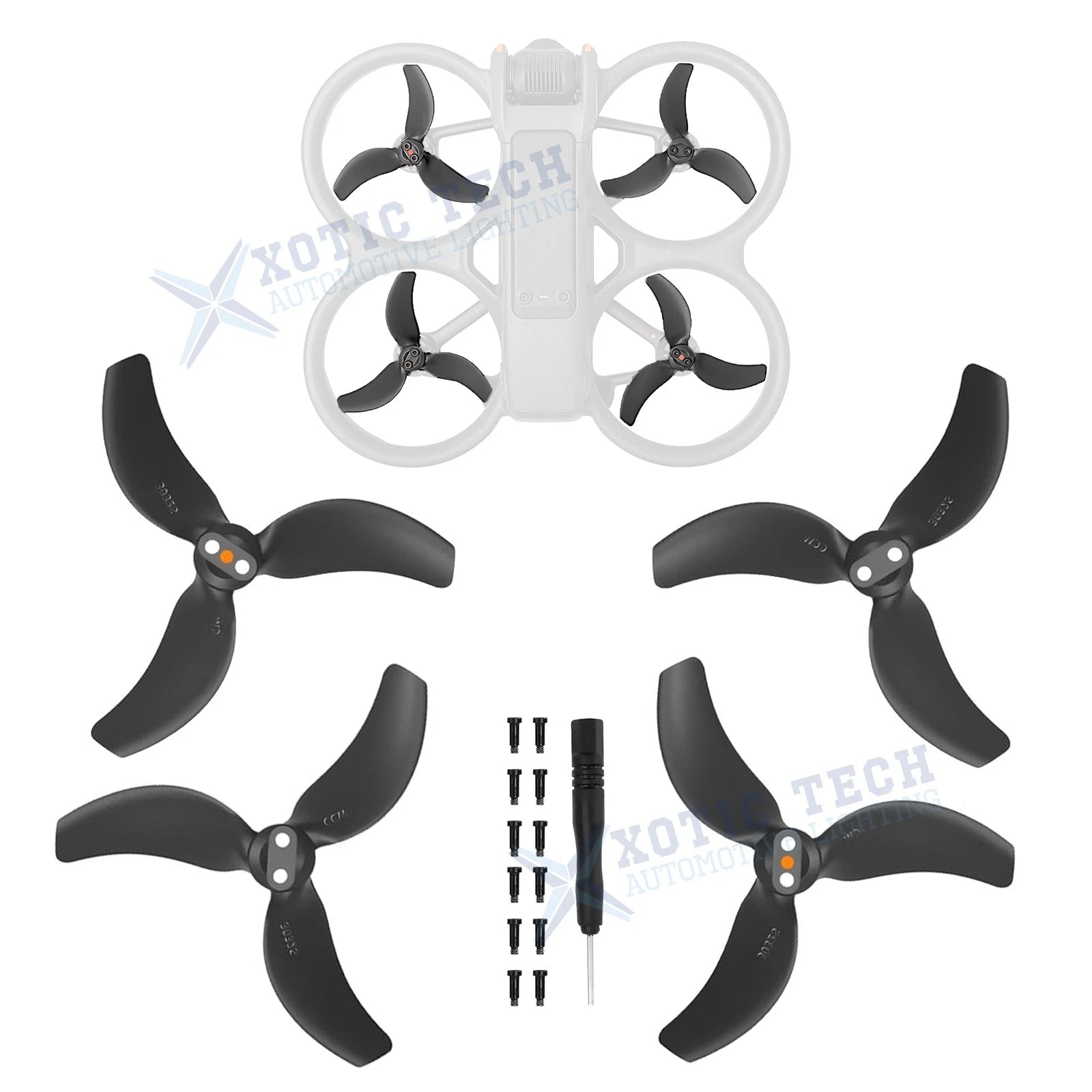 Replacement Prop Blades for Black Propellers for DJI Avata 2 (2023–2024)