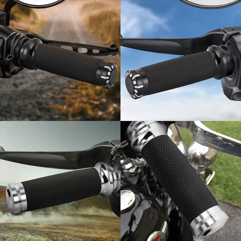 25mm Handlebar Hand Grips for Harley Electra Glide, Dyna, Road King