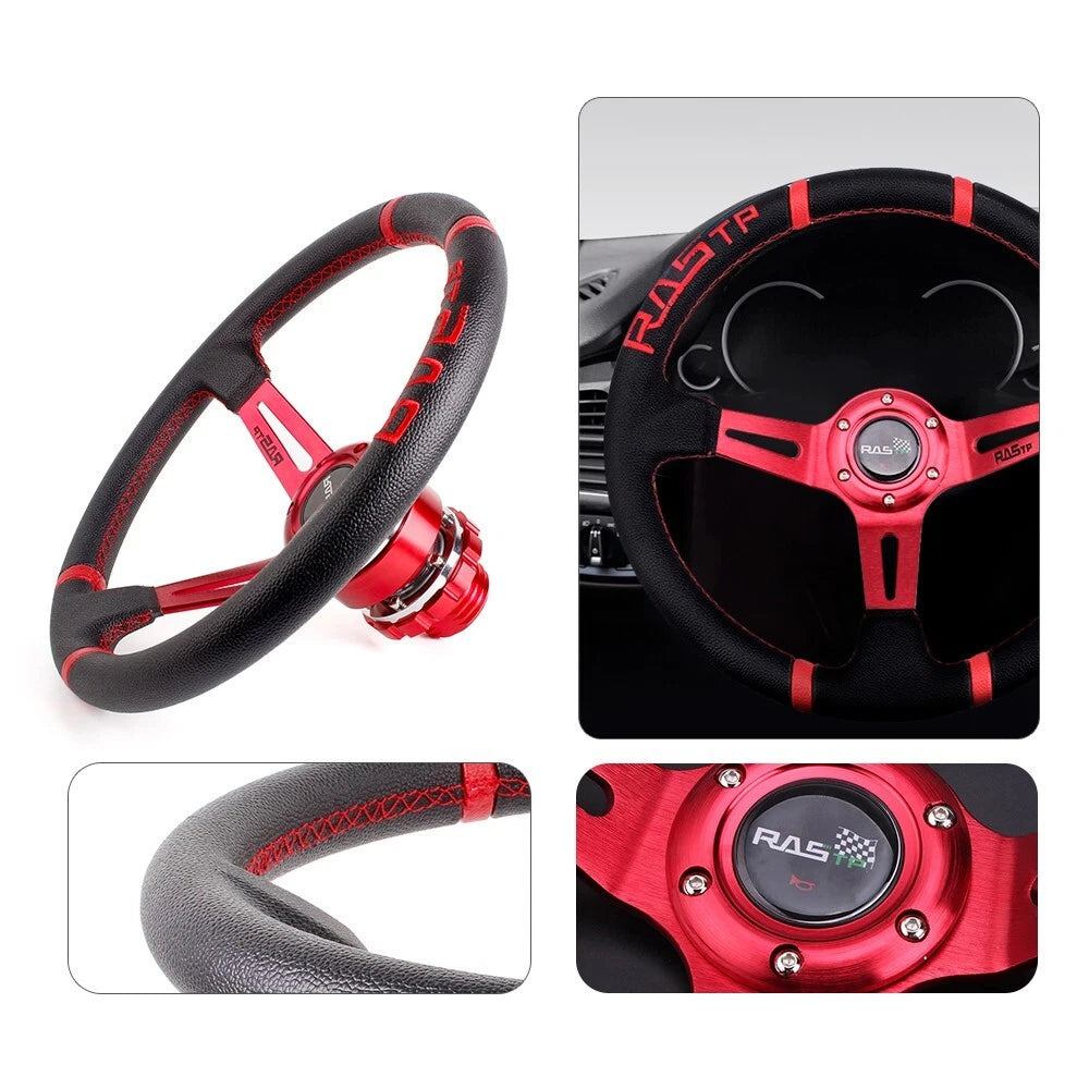Steering Wheel and Quick Release for Thrustmaster TXT300 T500TS