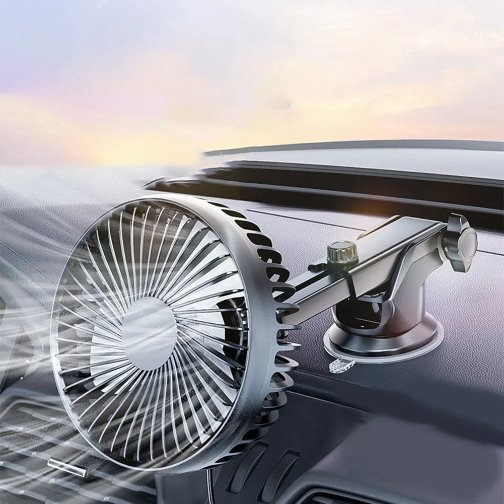 Desk USB Fan and Car Fan with Adjustable Speed Settings