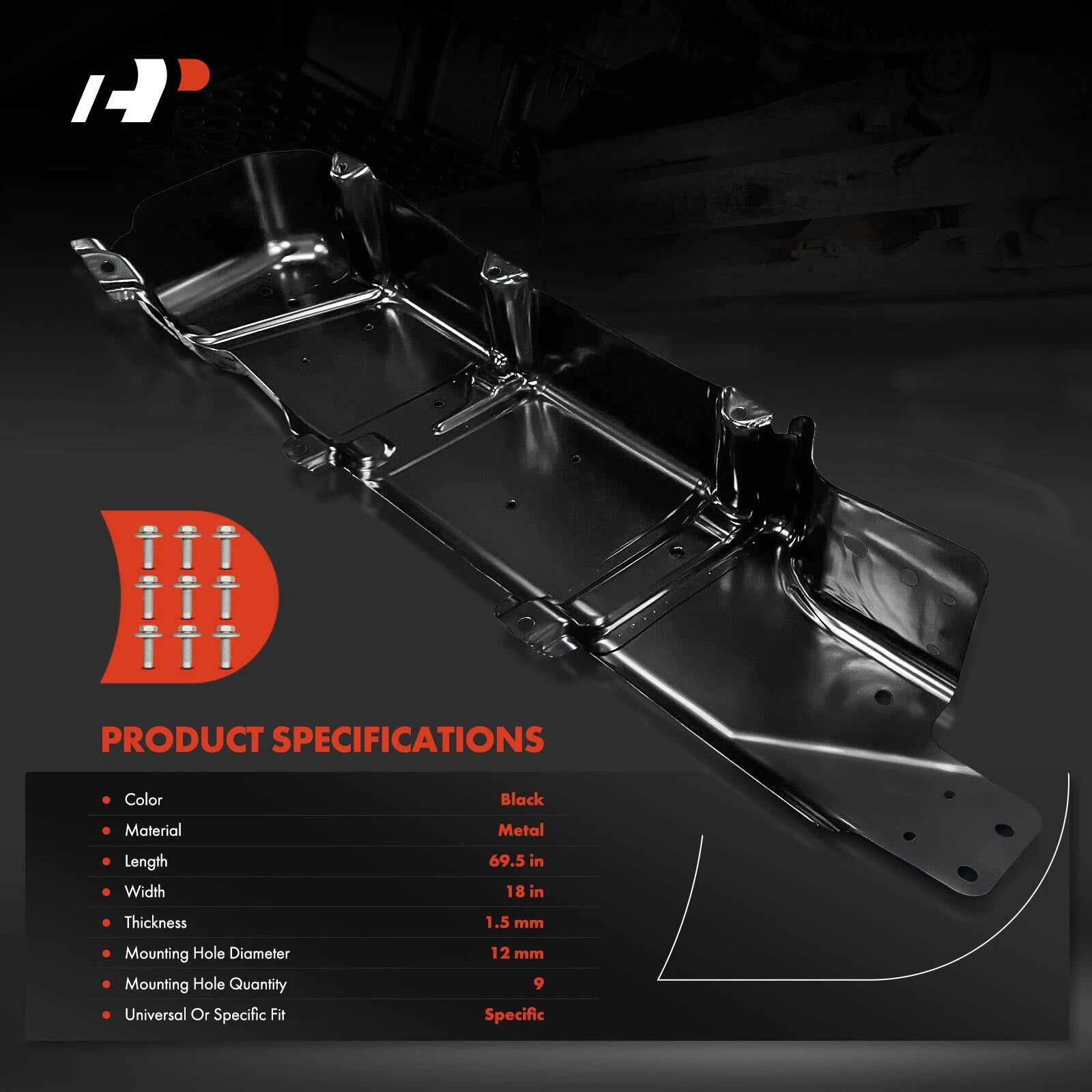 Fuel Tank Skid Plate for Jeep Wrangler JK JL (2007–2018)