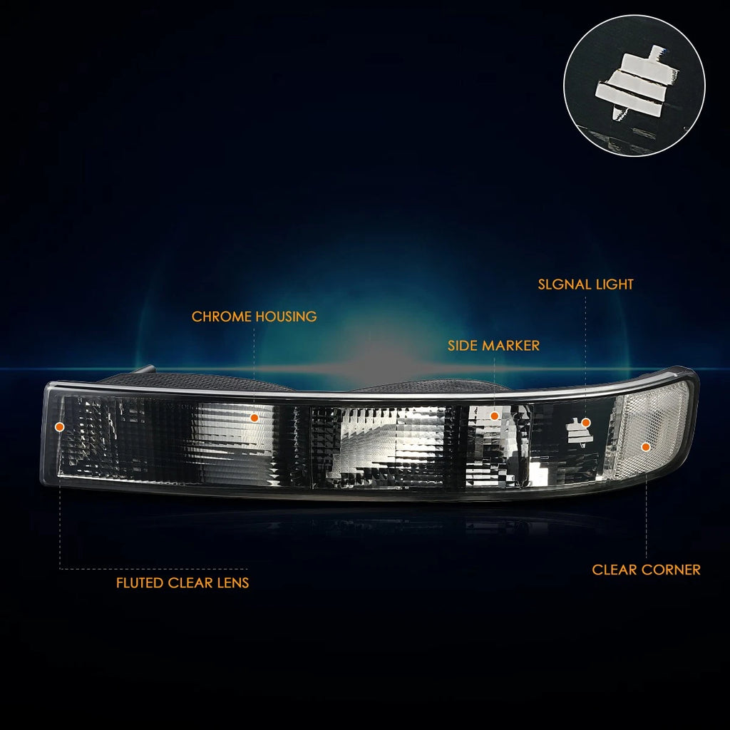 Parking Turn Signal Bumper Light for Express/Savana 1500-4500 (2003–2024) Smoked/Clear