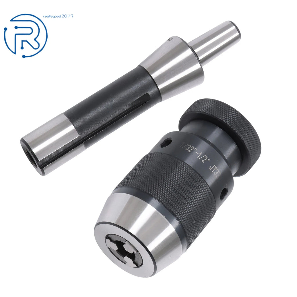 1/2" Keyless Drill Chuck for JT33 (R8 Arbor, 7/16-20 UNF Thread)