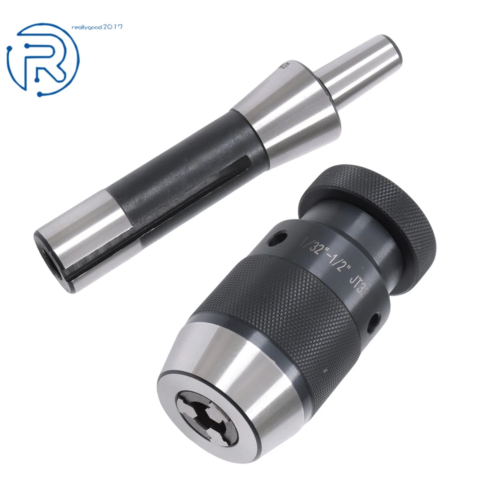 1/2" Keyless Drill Chuck for JT33 (R8 Arbor, 7/16-20 UNF Thread)