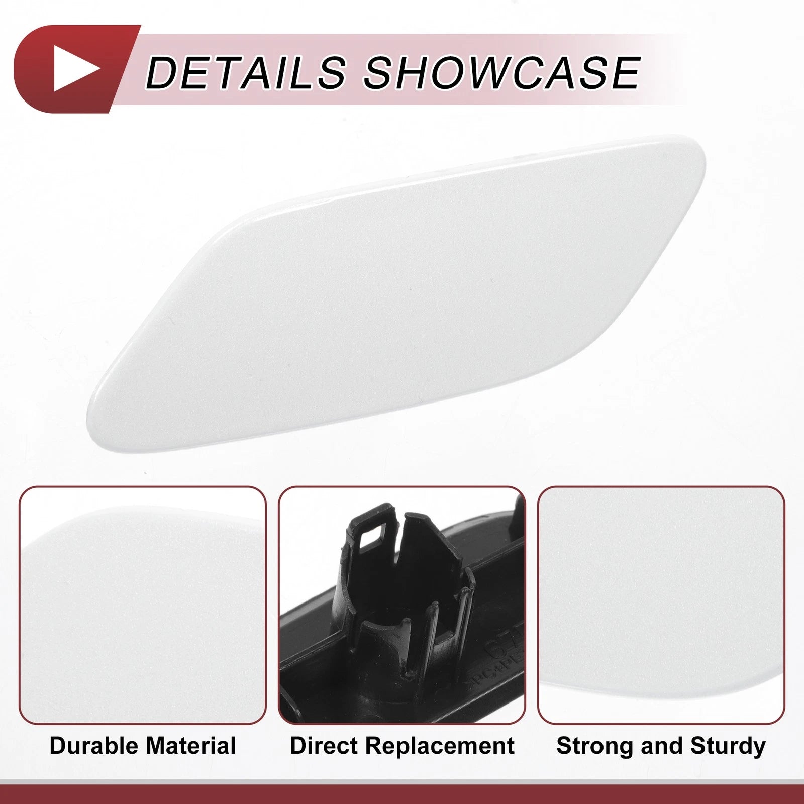 Front Left Washer Nozzle Cover Cap for Lexus RX350 (2019–2022) White