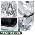 Chrome Clear Corner Headlights and Signal Bumper Lamps for Silverado (2003–2006)