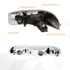 LED DRL Headlight with Bumper Signal Lamps for GMC Sierra/Yukon (1999–2007)