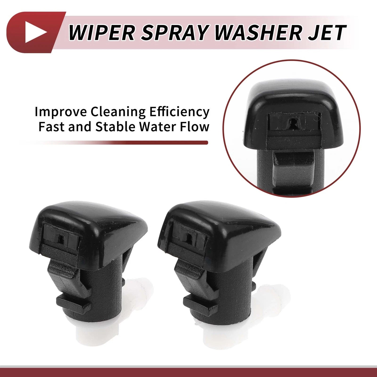 Set of 2 Windshield Washer Nozzles for Cadillac SRX (No. 25823361)
