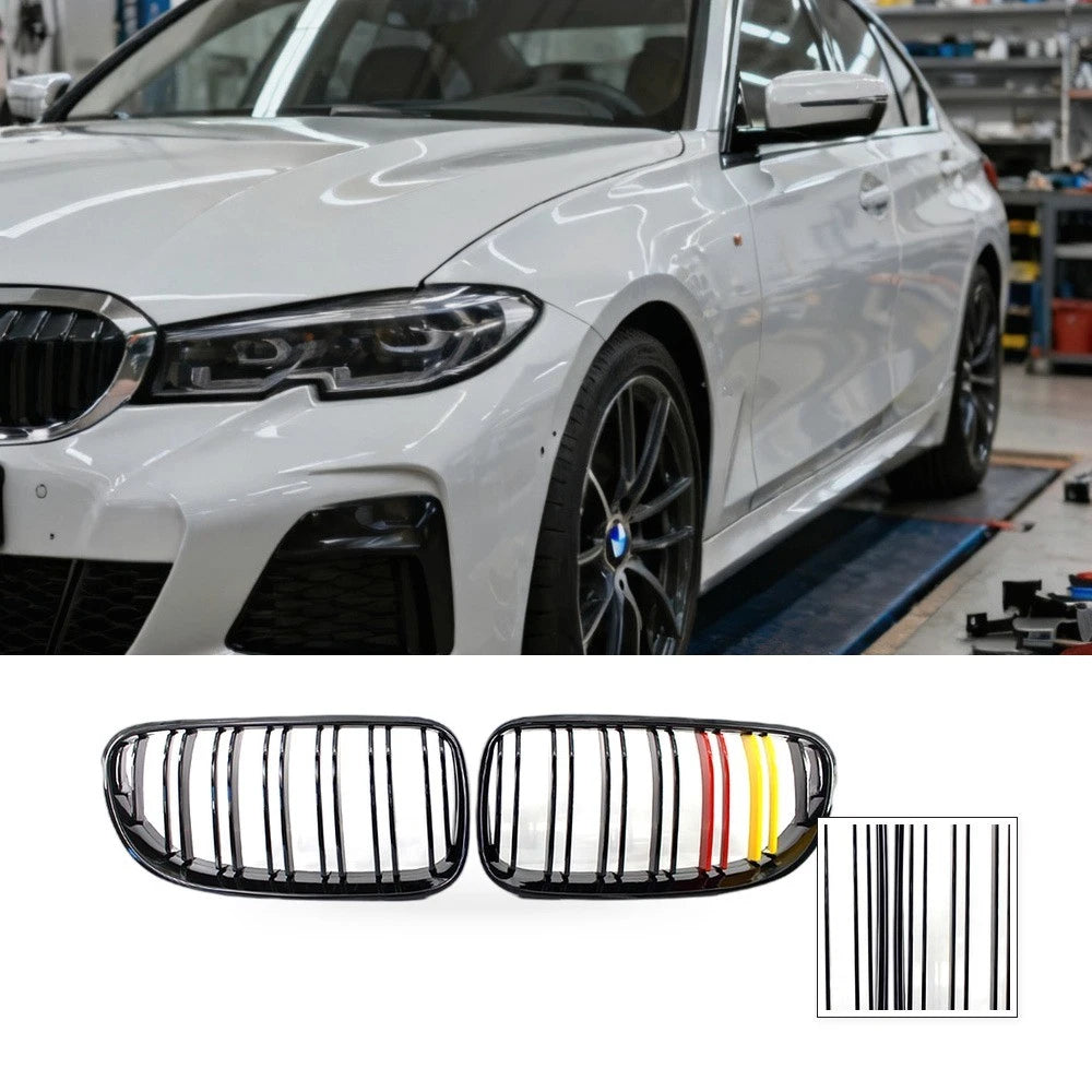 Dual Line Tri-Color Front Grille for BMW 3 Series E92 E93 (2010–2014)