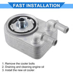 Engine Oil Cooler with Seals & Bolt for Chrysler 200 (2011-2014)