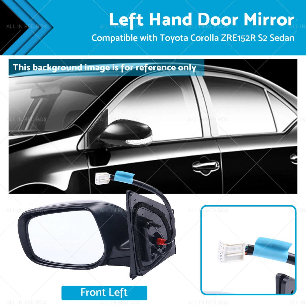 LH Left Hand Door Mirror 5 Pins for Toyota Corolla ZRE152 (2010–2013)