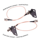 2X Shielded Antenna Extension Interface for BNC Wireless Mic Receiver