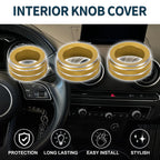 Set of 3 AC Climate Heater Switch Knob Cover Rings for Audi A3 8V (2014–2020) Gold Tone