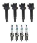 Set of 4 Ignition Coils & 4 Iridium Spark Plugs for 1.8L L4 1ZZ-FE