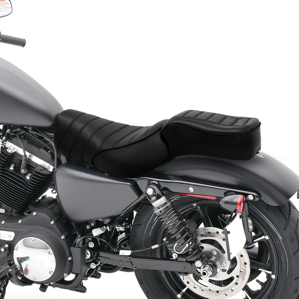 Black Driver & Passenger Seat for Harley Sportster Iron 883 XL883N (2016–2022)