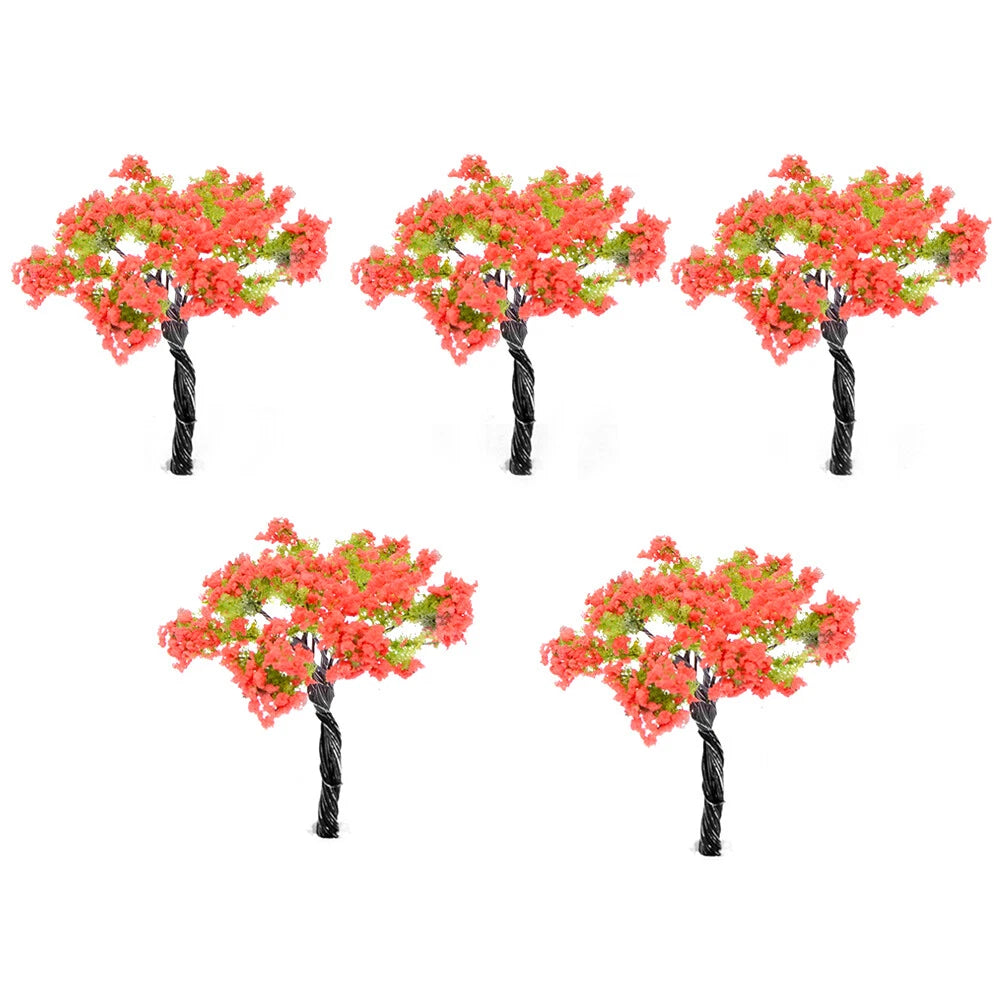 20Pcs 2.55" Flower Model Trees for Miniature Garden Diorama (N/A)