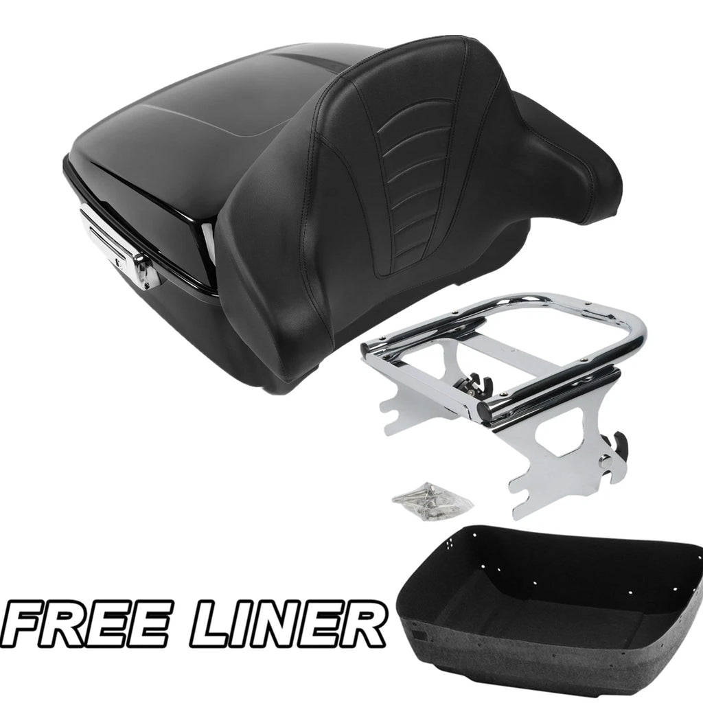 Trunk Mount Rack Backrest Pad for Harley Touring Road Glide (1997–2008)