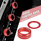 4pcs Red Air Conditioner Shift Knob Covers for Honda Civic (2022)
