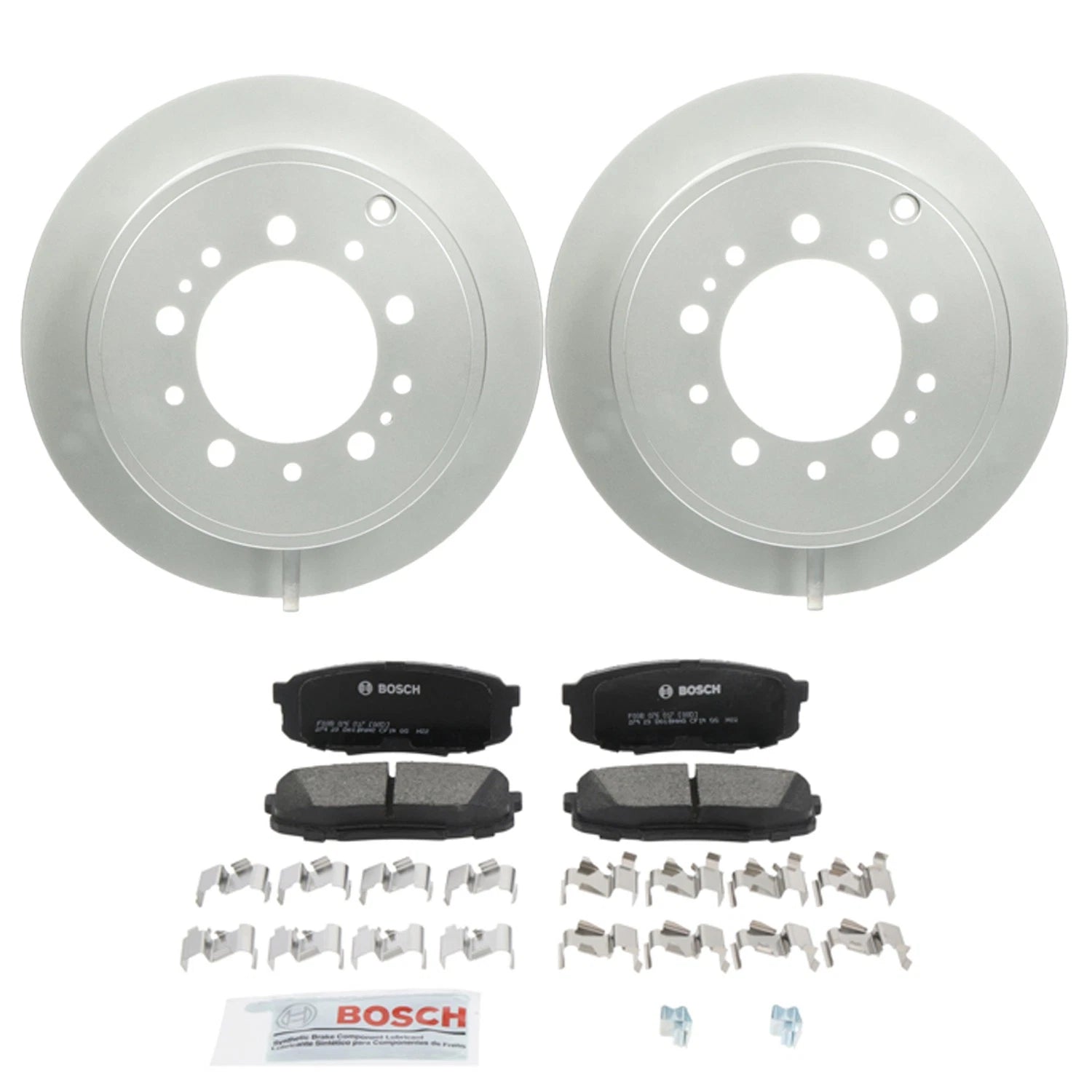 Bosch QuietCast Rear Rotors & Ceramic Disc Brake Pad Kit for Land Cruiser LX570 (2008–2021)