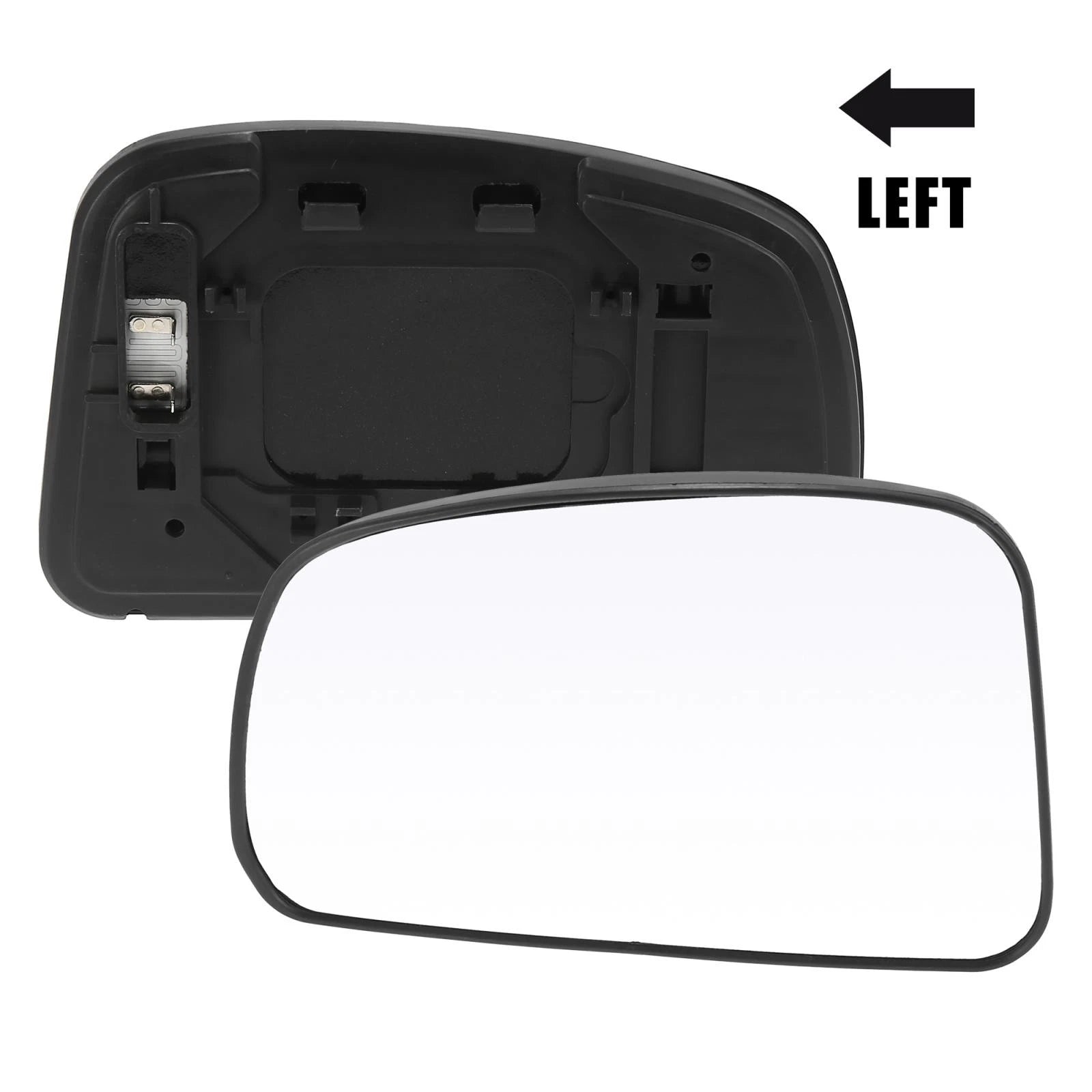Driver Side Heated Mirror Glass with Backing Plate for Nissan Tiida (2007–2012)