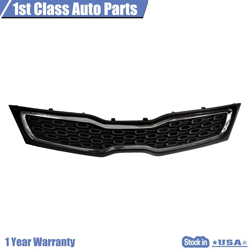 Front Bumper Grille with Chrome Trim for Kia Rio Sedan (2012-2015)