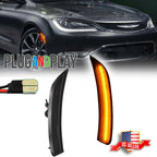 Smoked Lens Amber LED Side Marker Lights for Chrysler 200 (2015–2017)