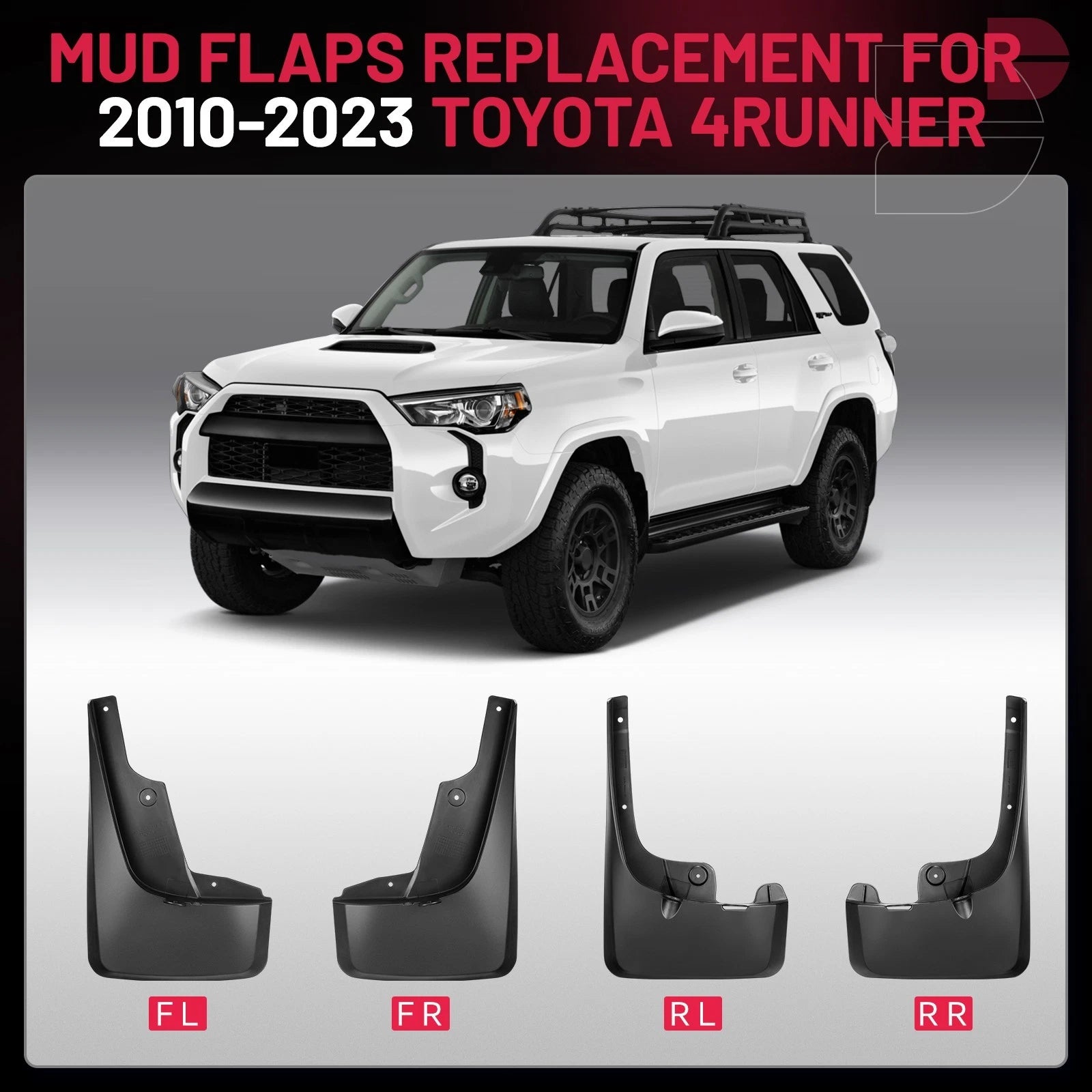 Splash Fender Guards Mud Flaps for Toyota 4Runner (2010–2021)