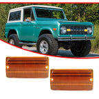 2X Amber Lens Switchback LED Parking Turn Signal Light for Ford Bronco (1969–1977)